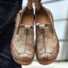 Handmade Big Size Men Casual Shoes Comfortable Non Slip Soft Soled Slip On Flat Loafers Moccasins for Daily Walking Driving Outdoor Wear