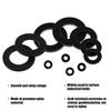 900pcs Black Nylon Insulating Flat Washer Set with Plastic Gasket