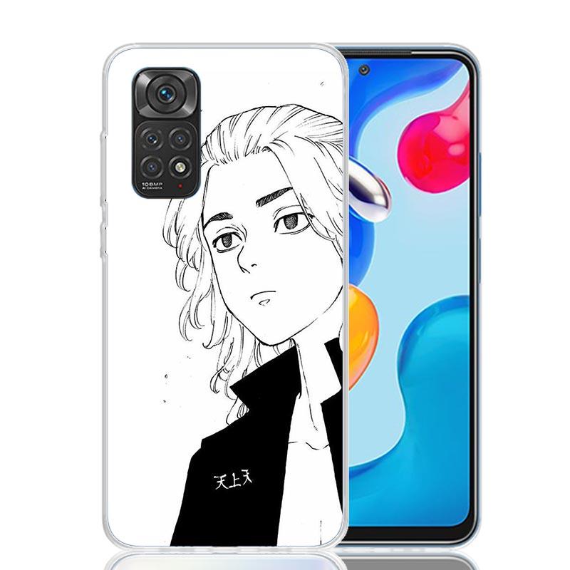 

Токио Мстители Черный Аниме Чехол Для Телефона Для Xiaomi Redmi Note 15 14 13 12S 12 Pro Plus 11S 11E 11 11T 10S 10 Искусство Мягкий Рисунок Cov Note 12 Pro Plus
