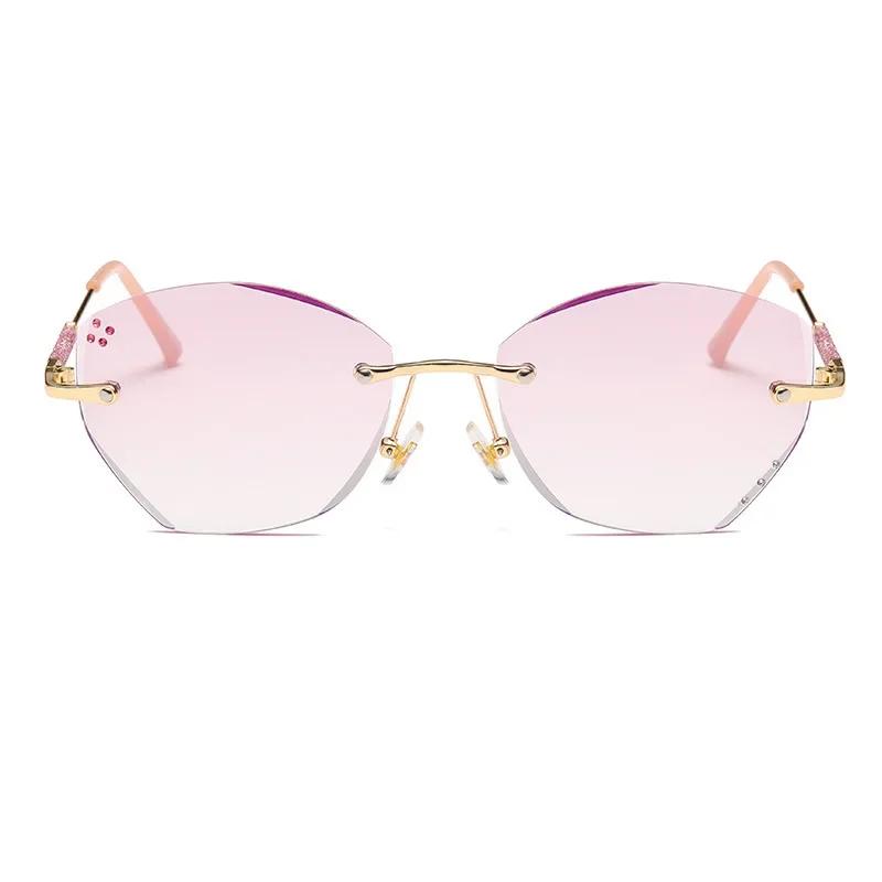 Unisex Luxus Diamant Lesebrille Männer Frauen Stilvolle Weitsicht Korrekturbrille Trendy Randlose Hyperopie Brille