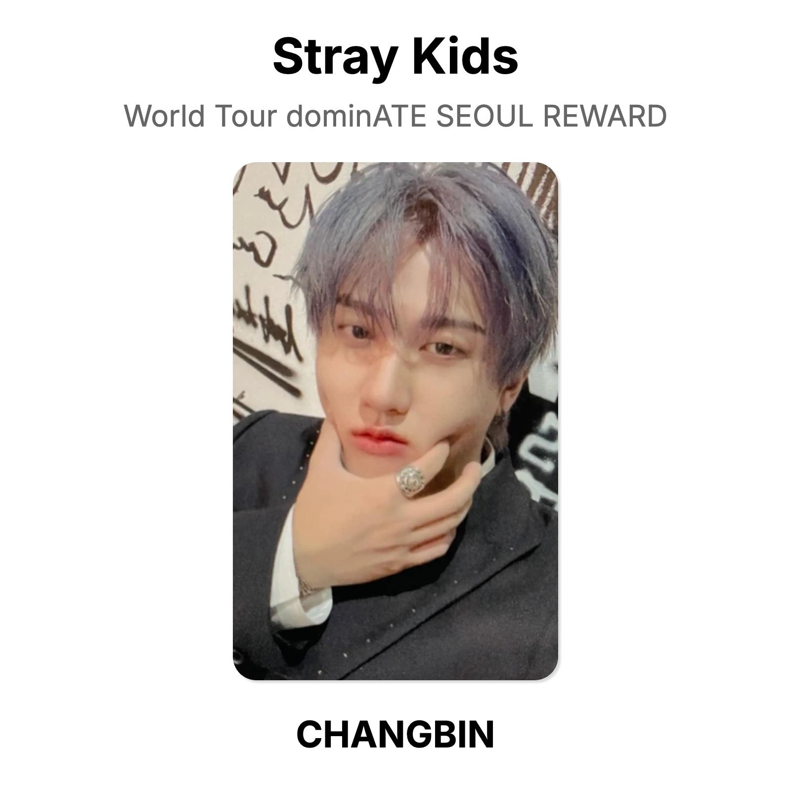 Stray Kids Мировой тур dominATE SEOUL REWARD Официальная фотокарточка CHANGBIN