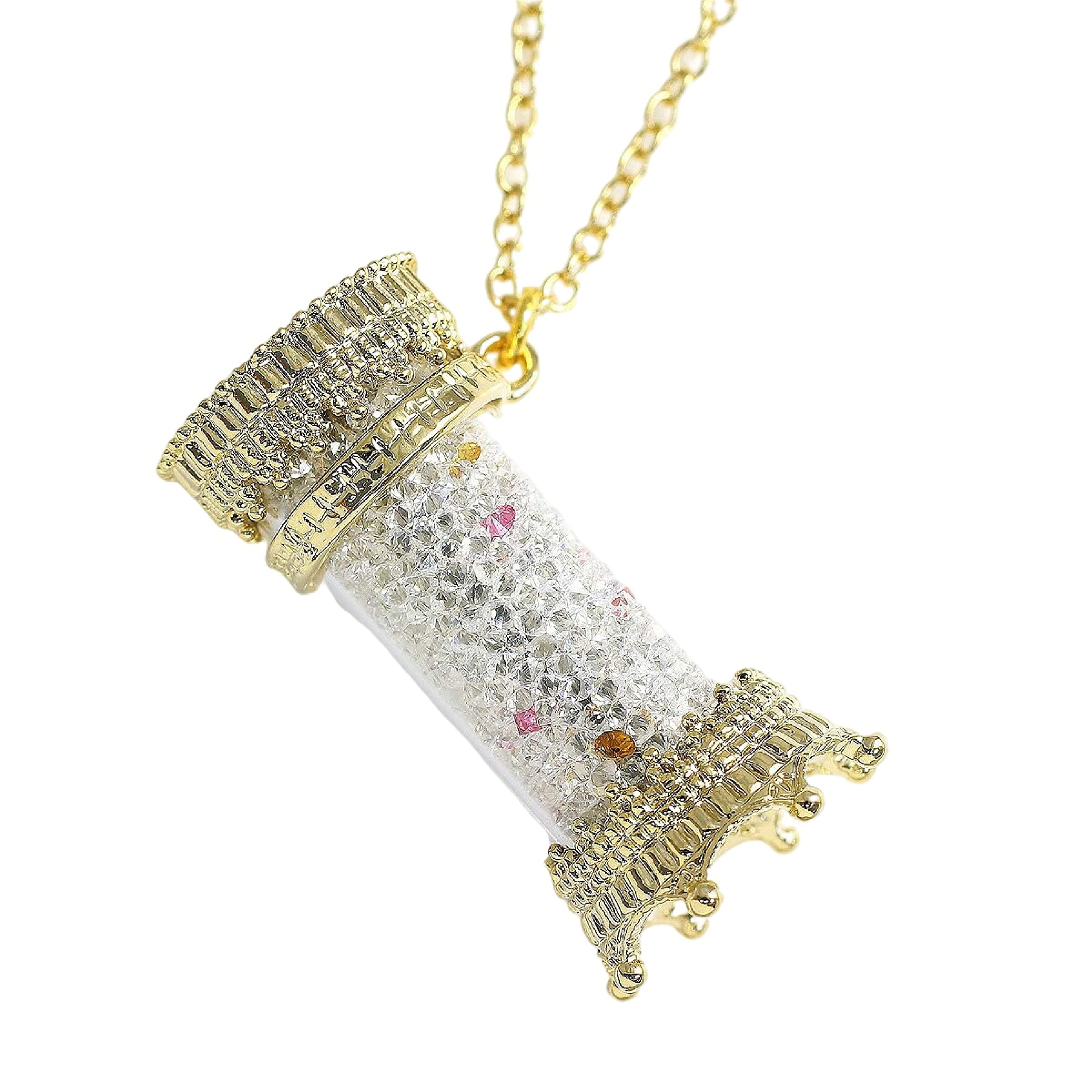 

Мини-подвеска-калейдоскоп с розовыми кристаллами и золотом. Идеальный подарок на день рождения для девушки или дочери. Цвет, Сверкающий, розовый