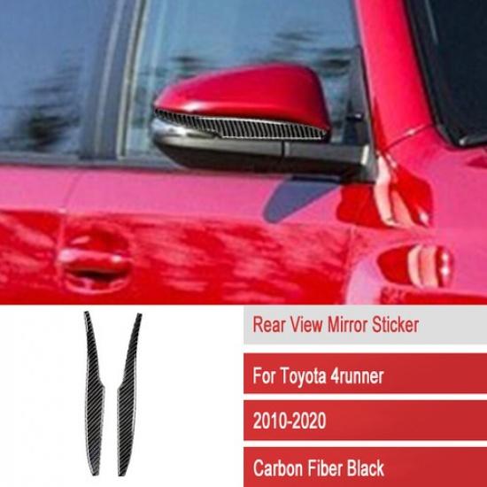 2x Bright Carbon Fiber Car Side Mirror Strip Sticker For Toyota 4Runner 2010-20