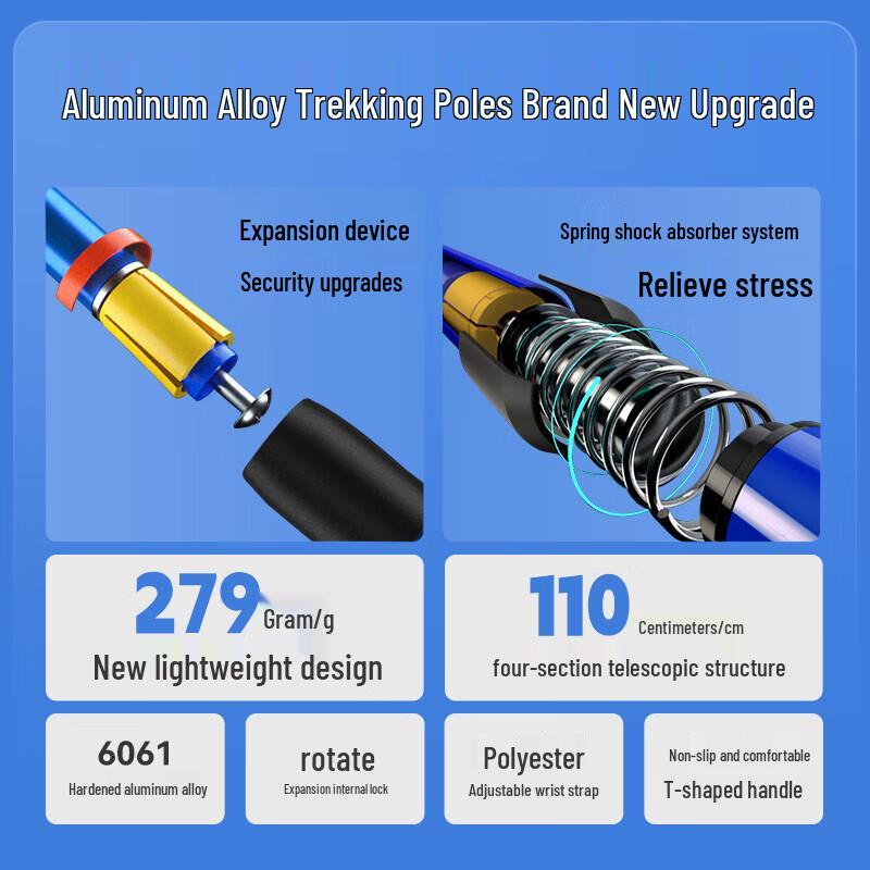 Pelliot Foldable Aluminum Trekking Pole