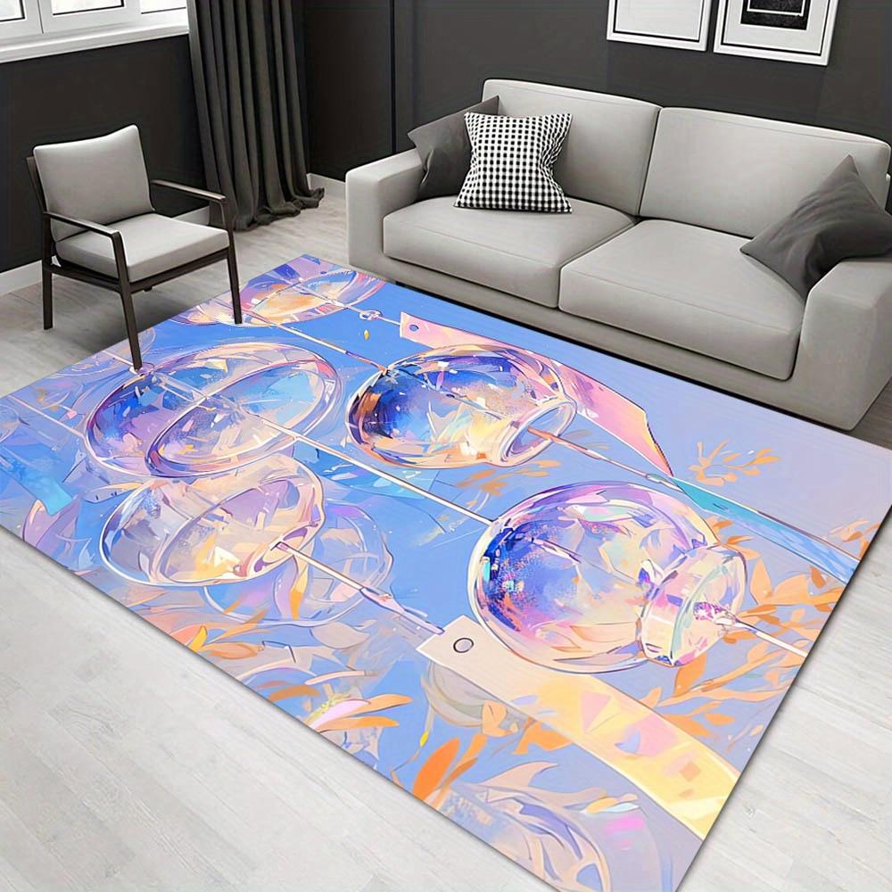 

1pc 1505514730Pattern Carpet, Area Rug For Living Room Bedroom Room Bed Chair Laundry Entryway Corridor Yard Non-slip Outdoor Camping Rug Fl 60cm by 90cm