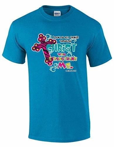 

Christian T-Shirt I Can Do All Things Through Christ Who Strengthens Me S