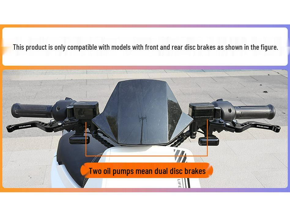 Adjustable Bull Horn Brake Levers for Little Monkey M3 Motorcycle - Front & Rear Disc Brake Modification