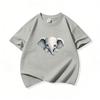 Kids Cotton T Shirt Cute Peeking Little Elephant Print Crew Neck Short Sleeve Tee Casual Breathable Boys Girls Summer Tops