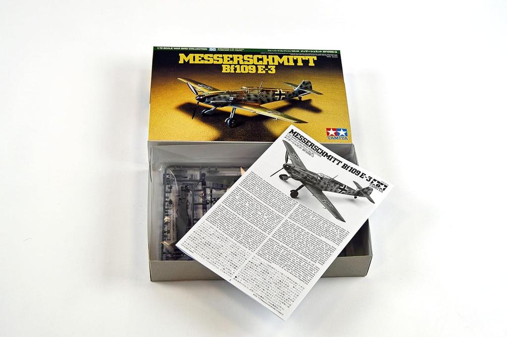 Tamiya 1/72 Warbird Collection Nr. 50 tyske Luftwaffe Messerschmitt Bf109E-3 plastmodell 60750