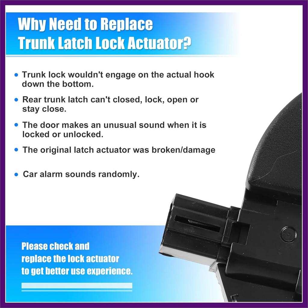 Trunk Latch Lock Actuator 74851-TR0-A11 for Honda Civic 2012 Engine Tailgate Door Latch Lock Actuator Motor Premium Fit Design