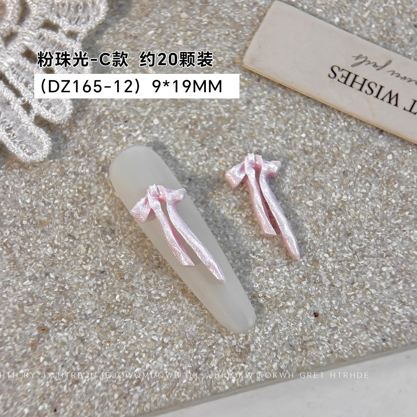Soft Carved Satin Light Pink Bow Nail Accessories Sweet Three-dimensional Fairy Silk Cartoon Wearable