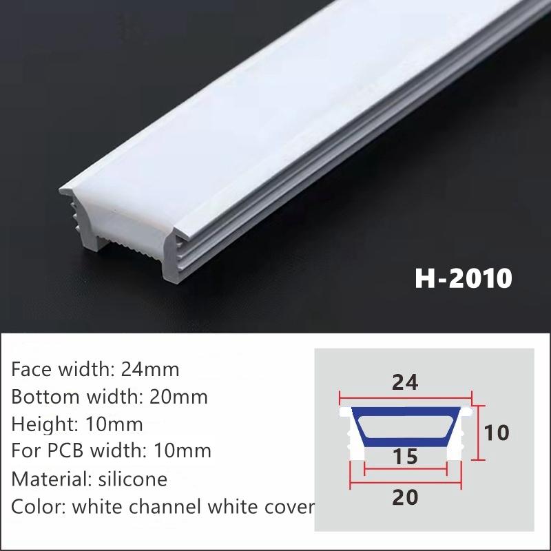 5m 1m LED Neon Rope Tube Recessed Thread-free Flexible Silicone Casing Strip Light IP67 Waterproof Soft Tape Decor Linear Lamp