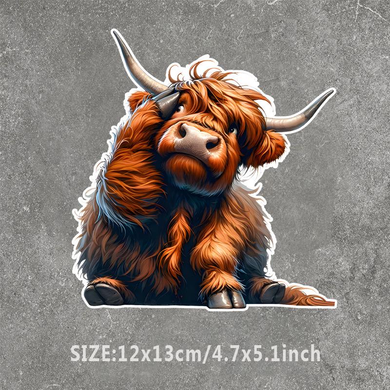 

Кумедна мультяшна корова тварина наклейки на автомобіль Смішні водонепроникні вінілові наклейки мотоциклетні декоративні аксесуари чорний