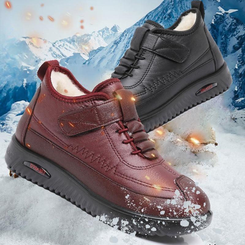 Cotton Shoes with Fleece, Thickened Warmth, Snow Boots and Anti-slip Cotton Boots