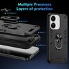 For Xiaomi Redmi 13C 5G/13C 4G/13R 5G/Poco C65 4G/Poco M6 5G Case PC+TPU Drop Defend Phone Cover with Ring Kickstand