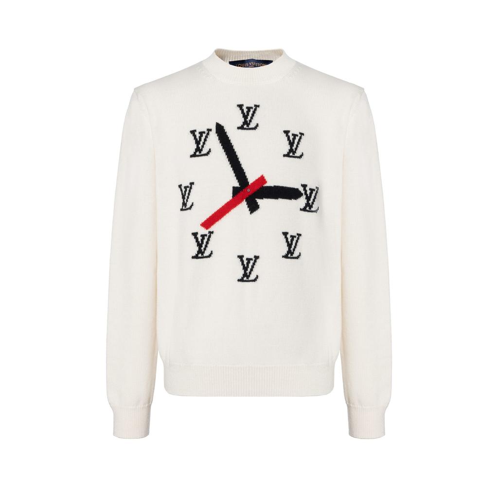 LOUIS VUITTON Intarsia Clock Sweater 1A8P4C