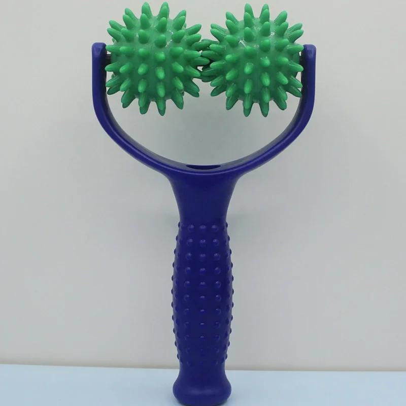 2 Roller In 1 - Handheld Trigger Point Acupuncture Reflexology Spiky Massage Balls Massager Roller Full Body Soreness Relief