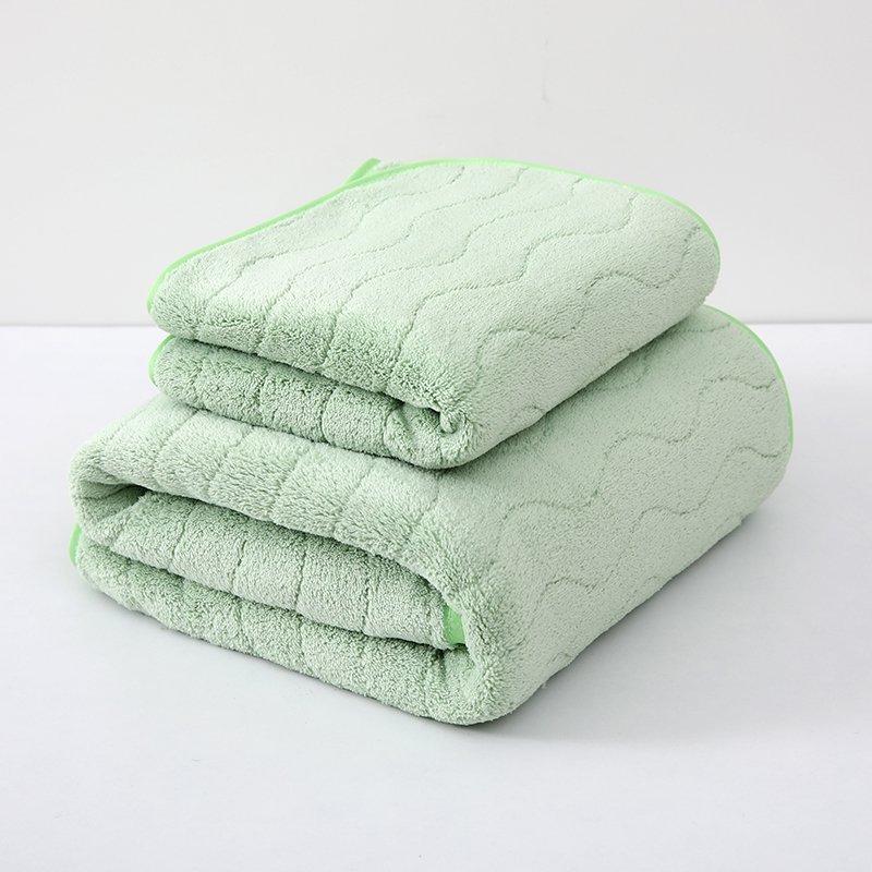 Water Rippled Bath Towel Coral Velvet Not Lose Hair Wash Face Towel Couple Large Bath Towel Thickened Water Moisture-wicking Rapid Drying Beach