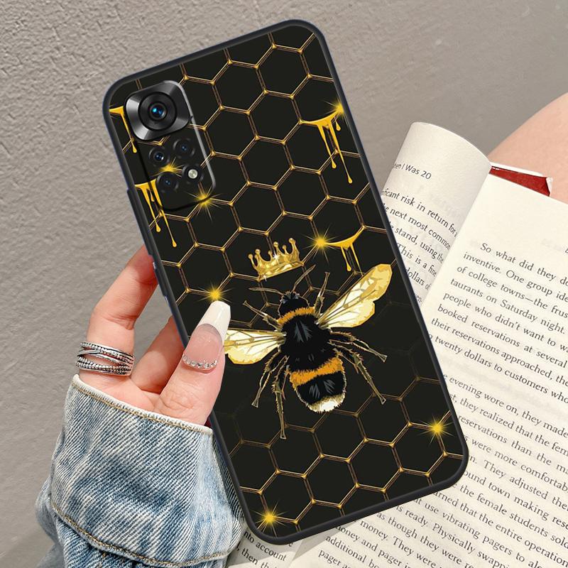 Honeycomb Honey Bee Phone Case For Xiaomi Redmi Note 14 13 12 9 10 11 15 Pro Plus 13C 10C 12C 14C 15C Cover