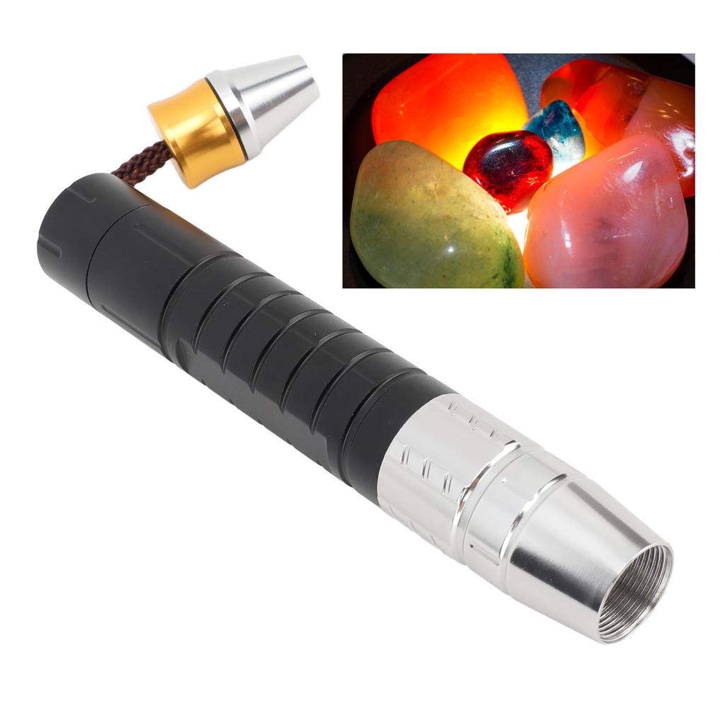 D5 UV 3 in 1 Gemstone Identification Lights White Yellow Light with USB Type C LED 365/395nm Flashlight Powerful for Gems Jade