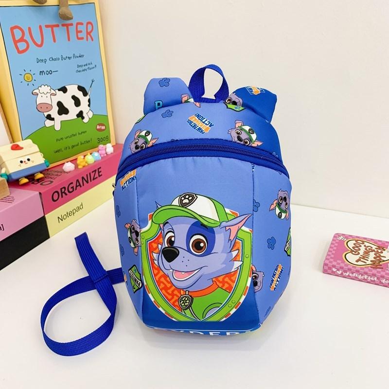 Kids Paw Patrol Backpack With Cartoon Prints And Breathable Nylon For School Travel LightBlue