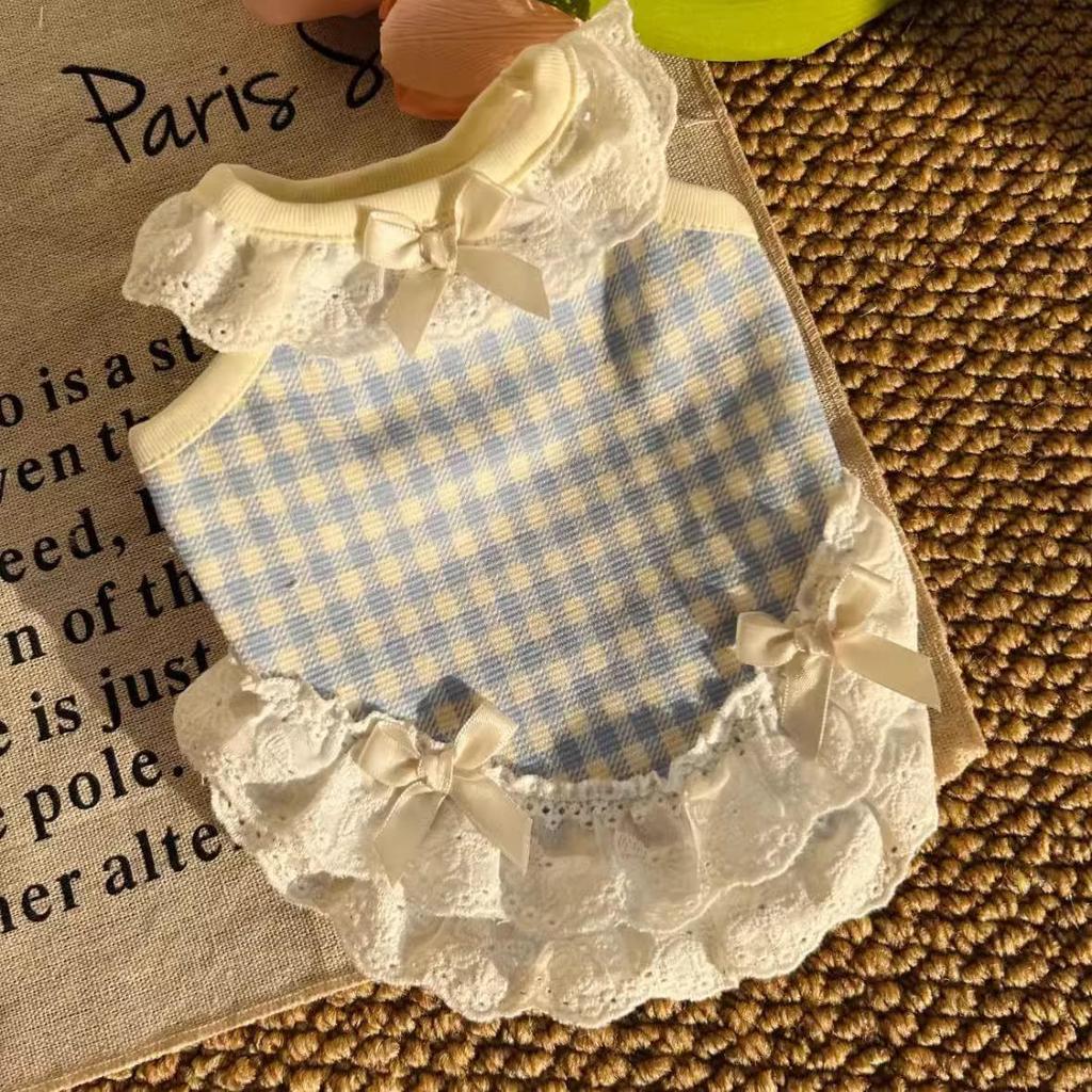 Pet Summer Bow Lace Vest for Small Dogs & Cats