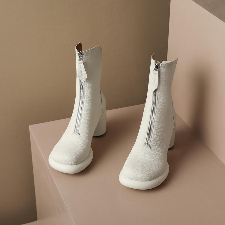 Fashion Brand Design 2025 New Women's Short Boots Walking Show Wedding Bride Size 33-42 Fashion Black Brown High Heels Woman Shoes