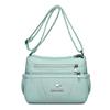 Borsa da donna in morbida pelle, grande capacità, borsa per mamma di mezza età, borsa a tracolla multistrato, borsa per cellulare, piccola borsa quadrata