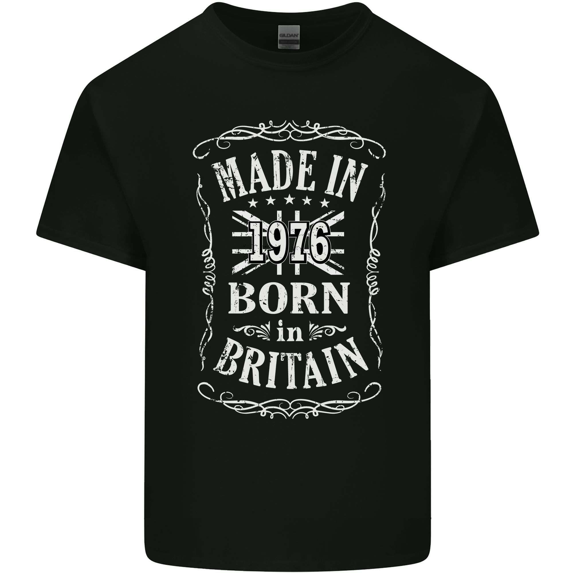 Born In Britain 50th Birthday Made 1976 Unisexs Light Cotton TShirt S