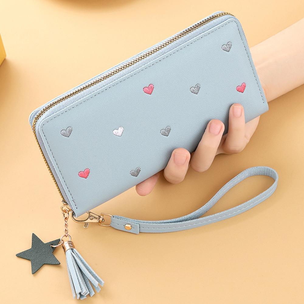 Korean Large Capacity Wallet Long Tassel Clutch Bag Ins Women's Long Wallet  Students