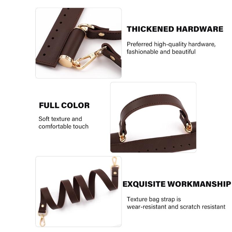 Quality Woven Bag Parts for Enthusiasts Bag PU Leather Cover Handle and Strap Create Your Unique Charm Accessories
