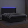 VidaXL Slat Bed Base with Mattress and LED, Upholstered Bed, Double Bed, Adult Bed for Interior Bedroom, 3139337