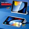 CangHua Transparent Acrylic iPad Case with Pen Slot and Tri-fold Stand