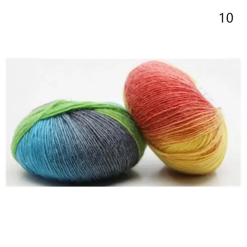 50g/ball Gradient Color Woven Crochet Hook Warm Acrylic Wool DIY Hand Woven Crochet Scarf Thread Scarf Supplies