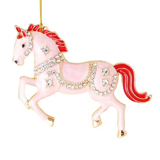 Horse Christmas Ornaments Sparkly Rhinestone Horse Hanging Decoration