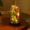 Eternal Flower Home LED Creative Ornament, Valentine's Day Simulation Flower Qixi Festival Christmas Valentine's Day Surprise Gift