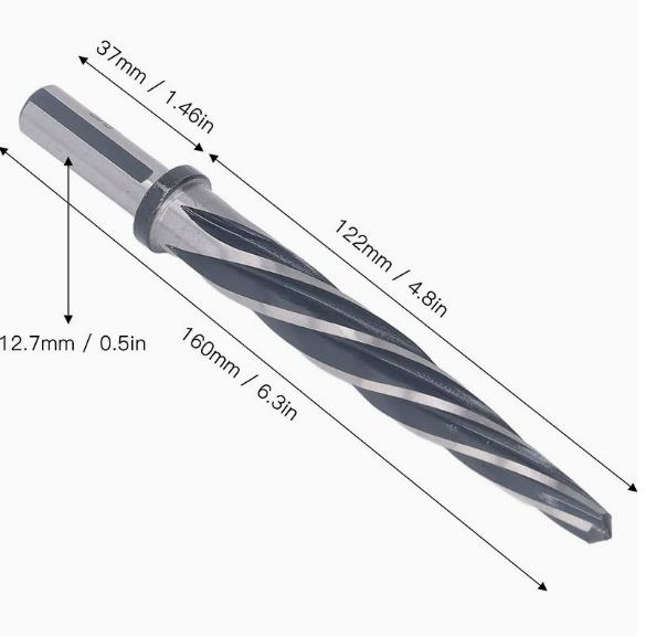 5-blade Drill Bit for Automotive Hole Machining Machine, English Reamer Drill Bit, M2 High-speed Steel