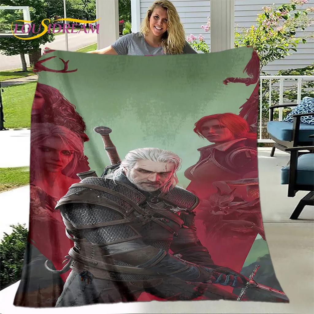 The Witcher Game Gamer Soft Plush Blanket,Flannel Blanket Throw Blanket for Living Room Bedroom Bed Sofa Picnic Cover Bettdecke
