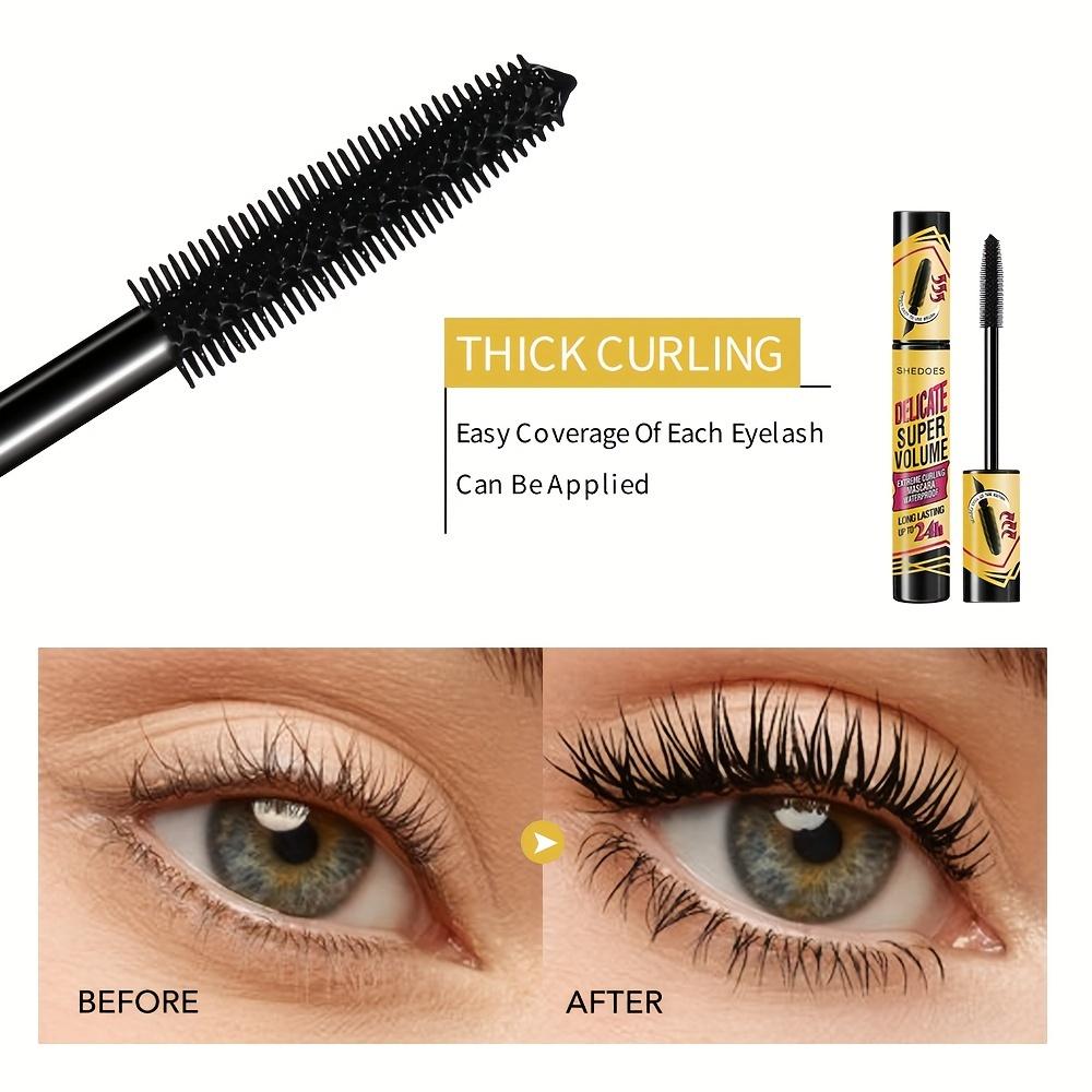 Lengthens Eyelashes Black Mascara Extra Volume Ultra-Fine Waterproof Curling Natural Lashes Mascara Female Eyes Cosmetic Makeup
