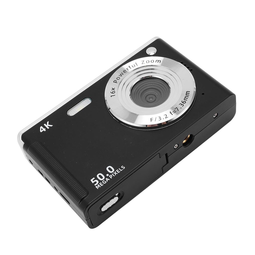 Digital Camera with Fill Light 4K 50MP 2.8 Inch Screen 16x Zoom Anti Shake AF Autofocus Camera for