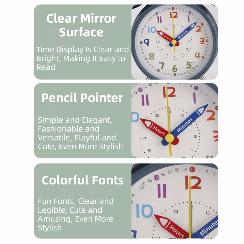 Battery Operated Retro Alarm Clock Portable Bell Alarm Clock Desk Clock Time Management Tool