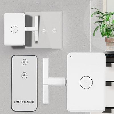 Empurrador de Botões Automático Sem Fio Botões de Luz Flipper Alcance de 10M Preguiçoso Controle Remoto Luzes Dimmer Interruptor Pressionar Ferramenta Robô