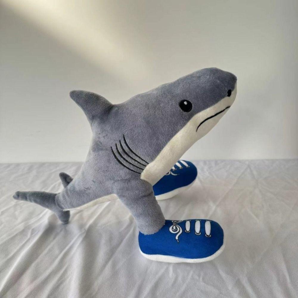 Animal Cartoon Tungtungtungsahur Plush Toy PP Cotton Stuffed Tralalelotralala Plush Doll Cute Soft Shark Plush Toy