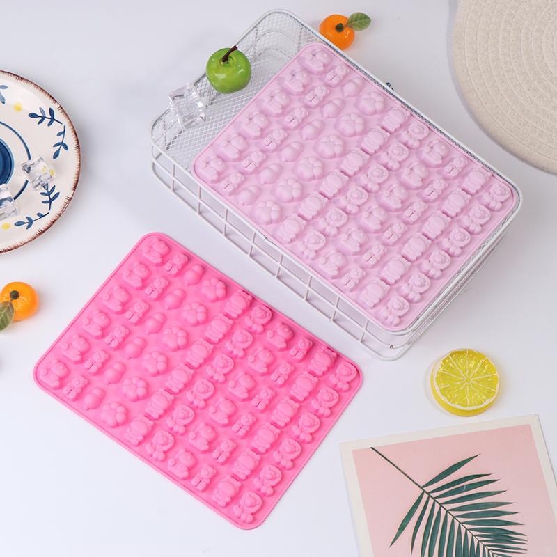 60 Cavity Animals Silicone Gummy Mold DIY Candy Chocolate Jelly Ice Cube Pralines Caramels Molds Cake Decorating Baking Tool