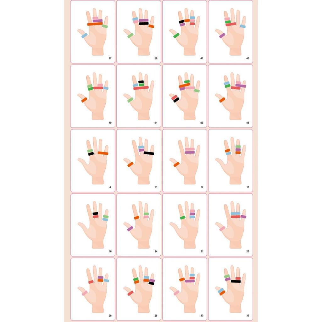 Finger Ring Match Game Educational Toys for Children Color Cognition Hand-eye Coordination Sensory Parent-child Montessori Gift