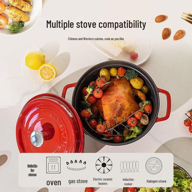 PuPan Enameled Cast Iron Dutch Oven