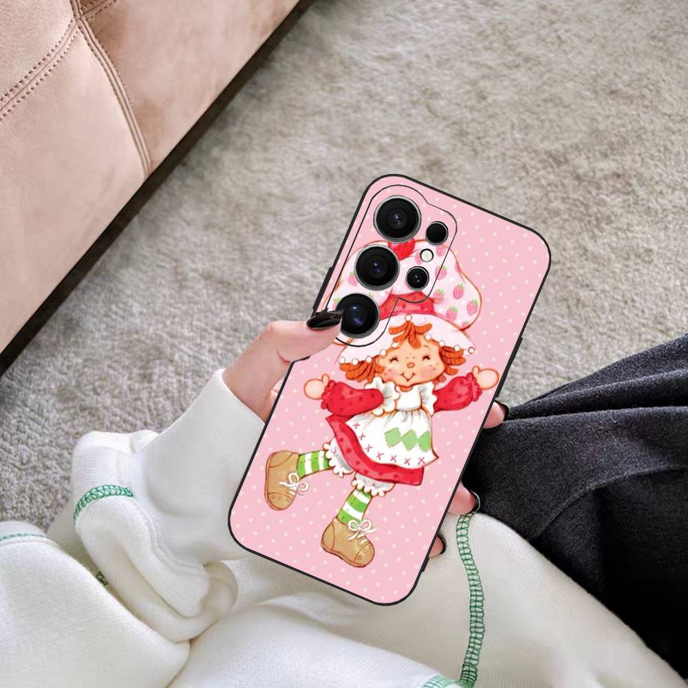 S-Strawberry-shortcake Girl Phone Case For Samsung S 24 Fe 25 Ultra Plus 20 Lite 21 30 22 23 24 22 Ultra 5G Fundas