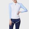 Anta Color Block Round Neck Pullover Long Sleeve Sports Two-Piece Swimsuit Women Swimsuit Pure-White Light-Blue 1824532489-1