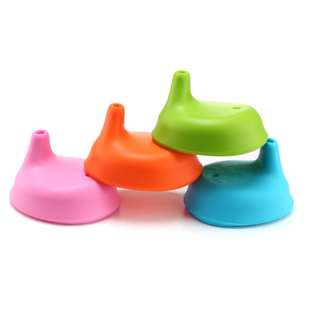 Universal Elastic Silicone Sippy Cup Lid Only, Leakproof Replacement Straw Cup Cover for Baby Toddler, Cup Lid Only Without Water Cup