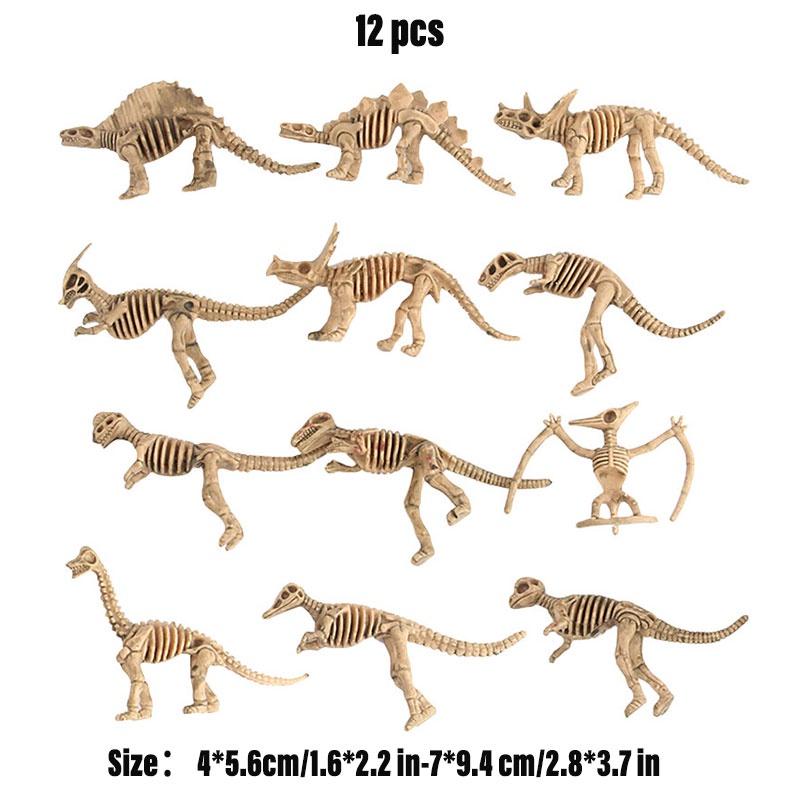 Realistic Dinosaur Skeleton Model Toy 12 Types Of Archaeological Excavation Dinosaur Skeletons